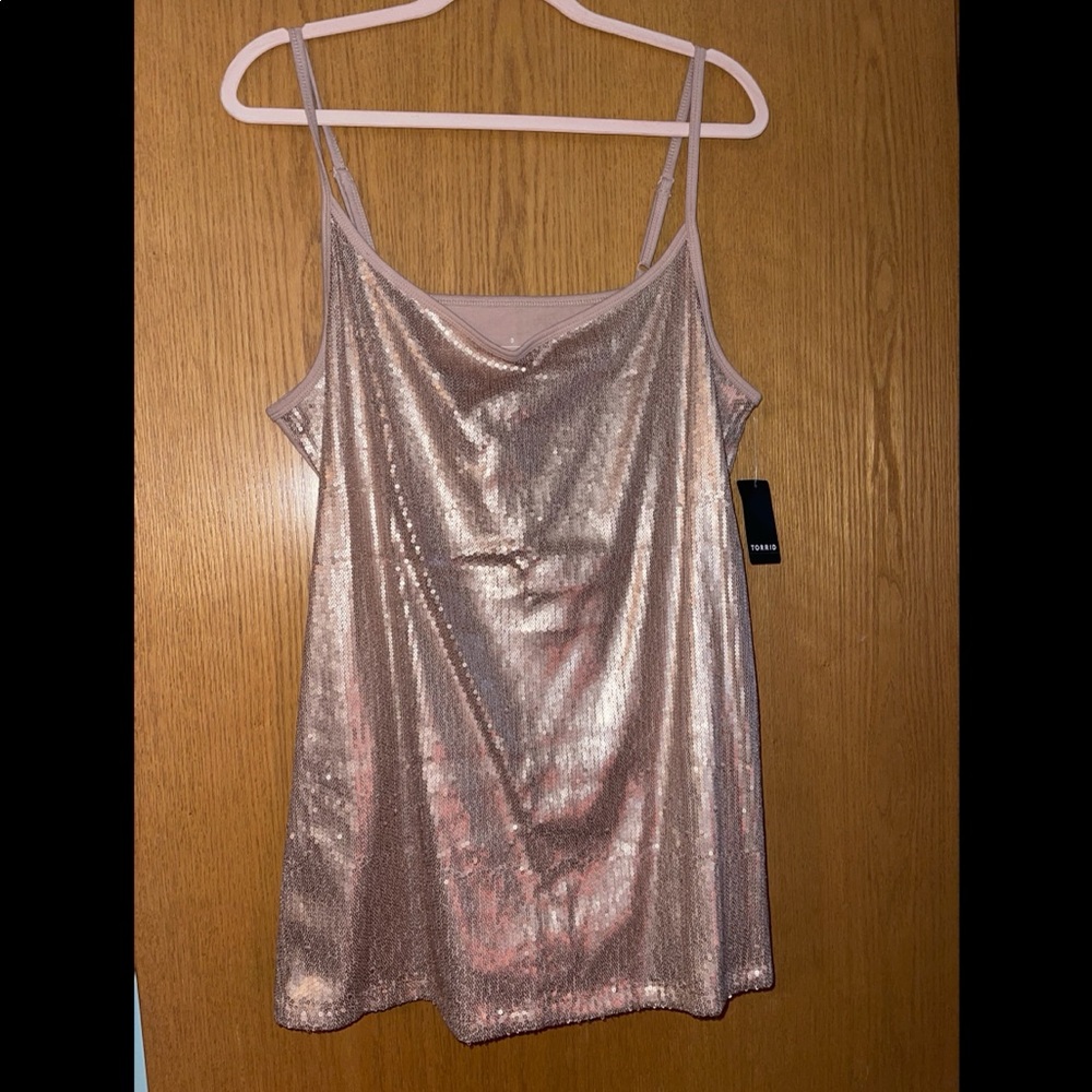 3x sequin tank top
